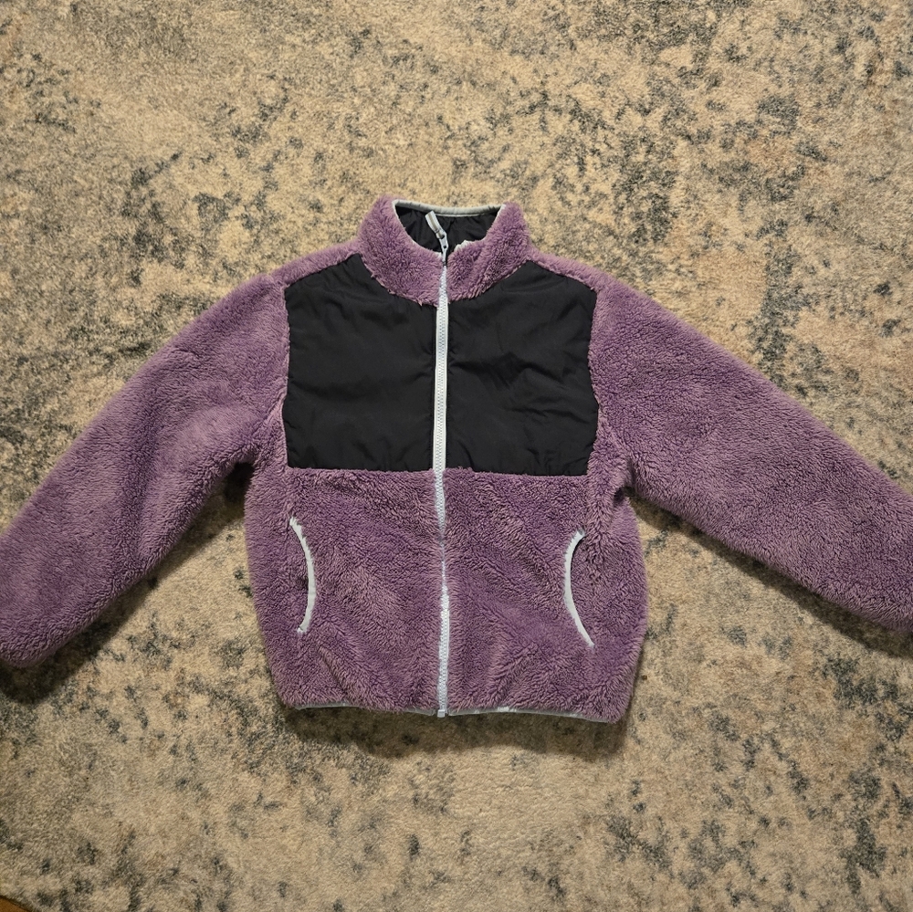 Members Mark Purple and Black Fleece Jacket